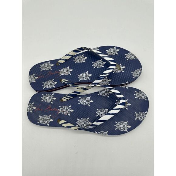 Vera Bradley Flip Flops for Women Between Toes Flops Sz 7-8 Turtles Pattern - Picture 3 of 6